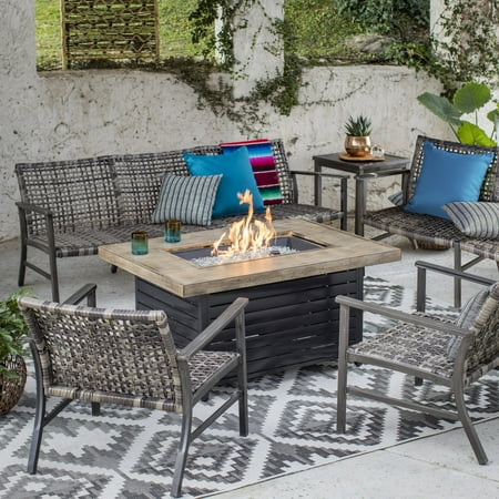 Belham Living Eastport And Red Ember Seeley Fire Pit Patio Set