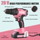 thumbnail image 2 of Taladro inalámbrico COMOWARE 20V Pink Power 1 batería 25+1 Pos, 2 of 9