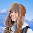 thumbnail image 2 of Riforla Winter Warm Daily Fashionable Elastic Casual Slouchy Hat Suitable for Man and Woman Bomber Hats Coffee, 2 of 9