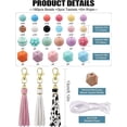 thumbnail image 2 of 180PCS Silicone Beads for Keychain Making, Kalolary Macaroon Silicone Focal Beads Round Loose Rubber Beads Silicone Polygonal Beads with Rope & Tassels for Necklace Bracelet Jewelry DIY Craft, 2 of 5