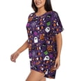 thumbnail image 2 of Lsque Halloween Sweet Candy Women's Short-Sleeved Pajama Set - 2 Piece Soft and Lightweight Sleepwear Set-XX-Large, 2 of 9