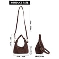 thumbnail image 5 of Deago Small Tote Bag for Women PU Leather Crossbody Shoulder Bag Fashion Satchel Purse Top Handle Hobo Bags Handbags with Adjustable Strap (Coffee), 5 of 9
