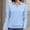 Light Blue, variant on Womens Polo Shirts Long Sleeve Bottom Tops Business Casual Tops Collared V Neck Blouses