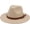 Beige, variant on Classic Wide Brim Women Men Fedora Hat with Belt Buckle Felt Panama Hat