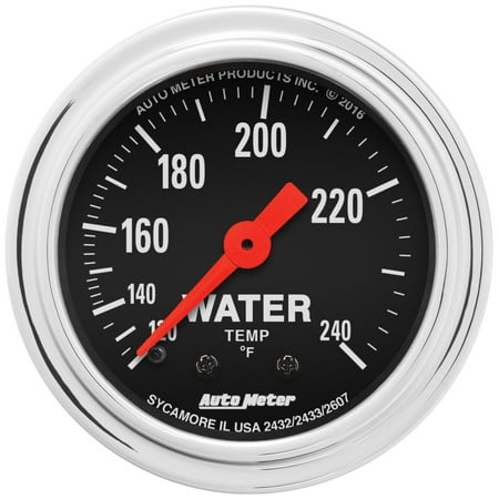 AUTO METER 2432 2IN WATER TEMP, 120-240F 6FTTUBING, MECH