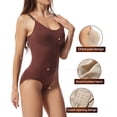 thumbnail image 7 of COMVALUE Seamless Tummy Control Hip Butt Lifter Shapewear Waist Trainer Bodysuit Women Clothing Full Body Shaper (Brown, L), 7 of 7