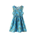 thumbnail image 1 of Robe d'Été Sans Manches à Col Rond pour Filles Tout-Petits, Décontractée, Plage, Imprimés Floraux, Fête, 1 of 3
