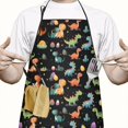 thumbnail image 2 of Colorful Dinosaurs Eggs Pattern Apron-Garden Aprons for Women with Pockets-Cotton Linen Waterproof Kitchen Cooking Gardening Aprons Adjustable for Kitchen,Cooking,BBQ and Salon 33x27 Inch, 2 of 7