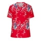 thumbnail image 5 of Fiudx Ofertas Flash Del Día Blusa de Cuello Redondo Estampado Informal a La Moda para Mujer con Blusa con Botones de Manga Media, 5 of 5