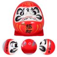 thumbnail image 2 of Figura decorativa de Daruma, decoración de cerámica japonesa, Daruma, estatua japonesa de Darma, figura de Darma de riqueza, 2 of 7