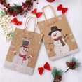 thumbnail image 2 of 12 bolsas de papel Kraft navideñas creativas, bolsas de regalo de Navidad, bolsas de papel portátiles para embalaje navideño, 2 of 5