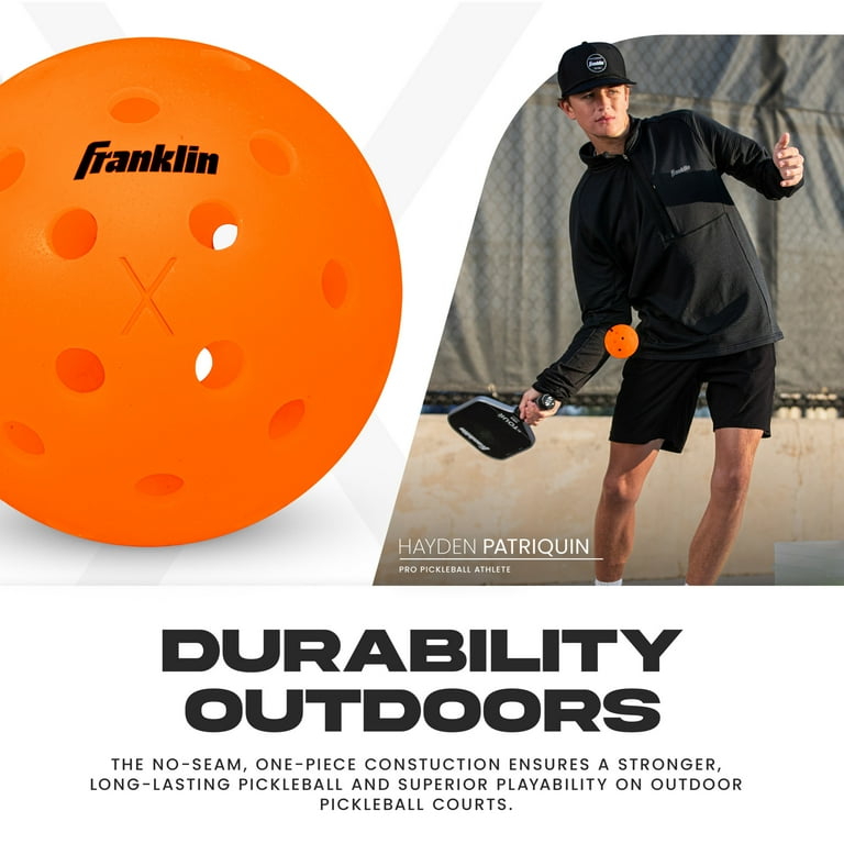 Franklin Sports X-40 Outdoor Pickleballs, Lava, 12 Pack - Walmart.com