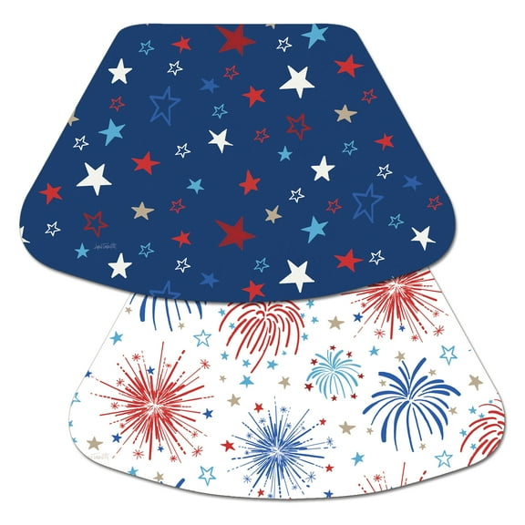 CounterArt "Star Spangled" 4-Pack Reversible Wedge Placemats