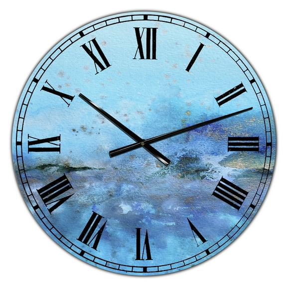 Designart Oversized Multicolor Analog Round Modern Wall Clocks, CLM25937-C23