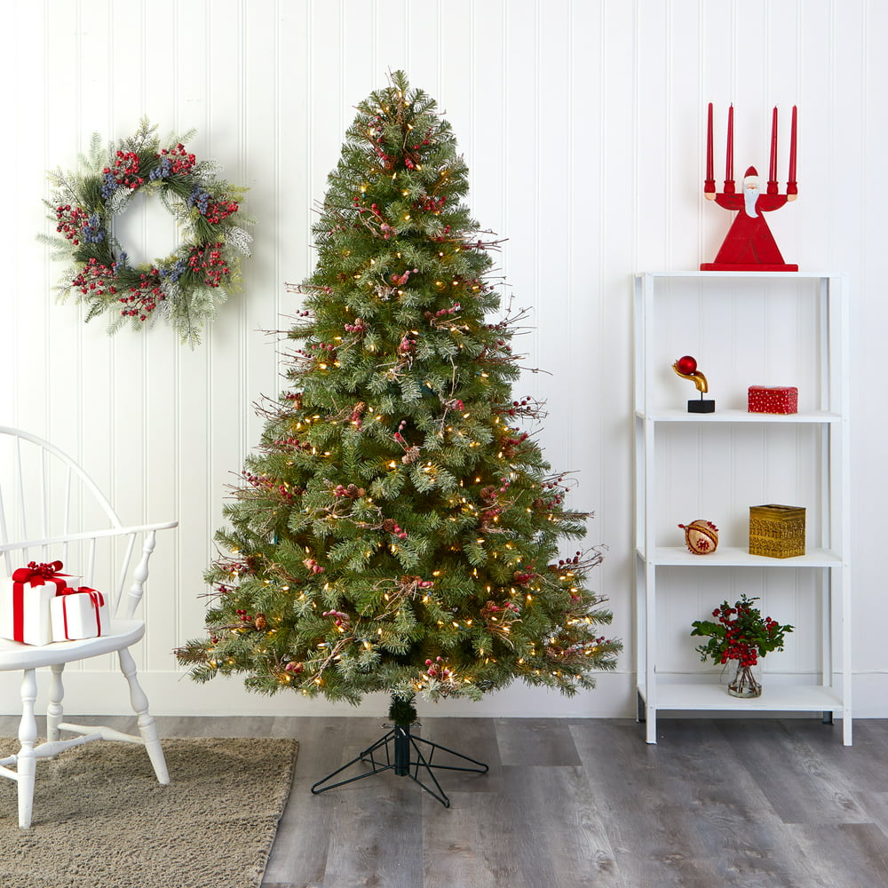 6.5ft. Lightly Frosted Big Sky Spruce Artificial Christmas Tree with ...