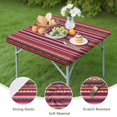thumbnail image 4 of Bohemian Floral Print Square Tablecloth 34x34 Inch All-Weather Outdoor Indoor Elastic Table Cover with Fitted Hem for Card Tables, 4 of 6