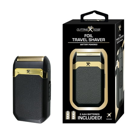 Cutting Edge Foil Travel Shaver - Compact, Hypoallergenic Titanium Blade, Battery Powered