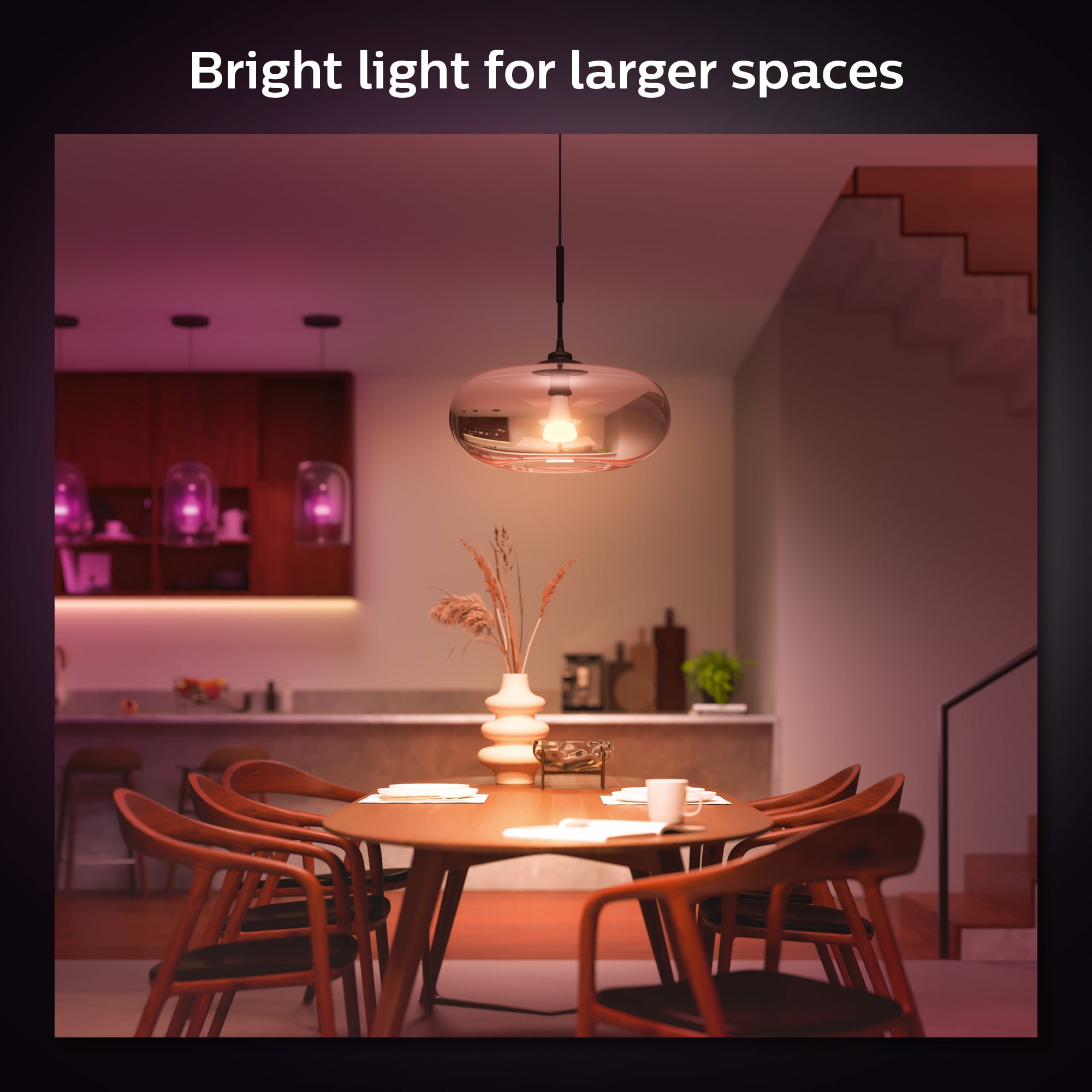 Philips Hue White and Color Ambiance A21 LED Smart Bulb, White