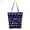 Navy Blue, variant on shenmeida Bohemia Print Large Beach Travel Reusable Top-Handle Bag Zipper Shopping Tote Bag Portable Storage