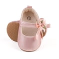 thumbnail image 4 of Yoyauz Baby Girl Mary Jane Shoes Anti Slip Rubber Sole Ballet Slippers Princess Dress Wedding Shoes Newborn Kids Shoes Toddler Shoes（0-12 Month）, 4 of 9