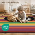 thumbnail image 4 of ODIKA 5'x7' Washable Area Rug Non-Slip, Chair-Friendly Vinyl Cd Record Vintage Retro Music Border Grooves Concentric Disc Flowing for Dining Room, Under Table, Home Office, 4 of 7