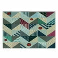 thumbnail image 1 of Chevron Cutting Board, Chevron Patchwork with Vintage Line and Retro Button Forms, Decorative Tempered Glass Cutting and Serving Board, Small Size, Multicolor, by Ambesonne, 1 of 1