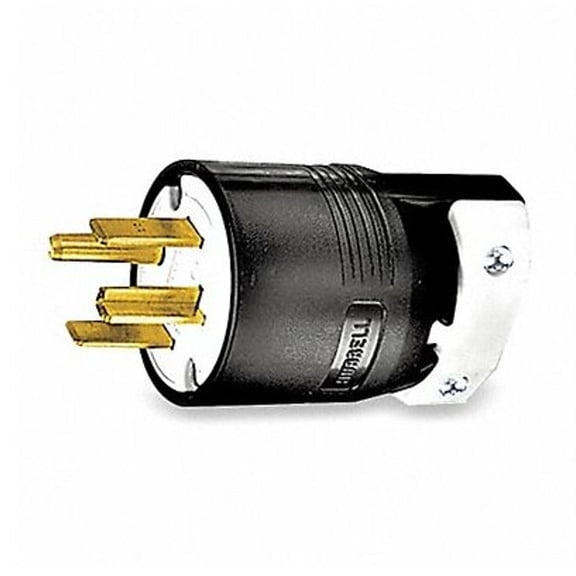 Hubbell Wiring Device-Kellems Straight Blade Plug,Blk,30 A,Stnd,14-30P HBL9431C