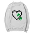 thumbnail image 7 of St Patricks Day Sweatshirt Women Heart Print Long Sleeve Shirt Casual Crewneck Pullover Shamrock Graphic Tops St Pattys Shirt, 7 of 7