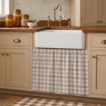 thumbnail image 2 of Pink Green Plaid Cabinet Curtains 10" W x 11" L, Retro Country Light Pink Sage Green Plaid Under-Desk Privacy Dust Proof Drape Dishwasher Curtain Sink Skirt for Kitchen Closet Bathroom Laundry, 2 of 9