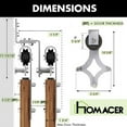 thumbnail image 6 of Homacer Brushed Nickel Double Track Z-Shape Bypass Sliding Barn Door Hardware Kit, for Two/Double Doors, 7ft Long Flat Track, Diamond Design Roller, Heavy Duty, for Interior Use, 6 of 6
