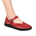thumbnail image 4 of HAOTAGS Sandals for Women Flat Casual 2025 Dressy Shoes Red Size 5.5, 4 of 8