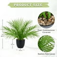 thumbnail image 2 of 15"Artificial Palm Plant Real Touch Faux Tropical Palm Tree in Black Pot Home Indoor Living Room Tabletop Balcony Decorations, 2 of 7
