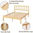 thumbnail image 4 of QFTIME 14 inch Queen Size Natural Bamboo Bed Frame with Headboard, Modern Minimalist Design, Queen Size Solid Foundation, No Box Spring Needed, 4 of 8
