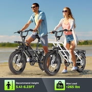 GSPEED A03 Electric Bike for Adults, 1500 Peak Motor ,624Wh 13Ah Battery ,28mph,20 Ebike with Suspension UL2849,Black.