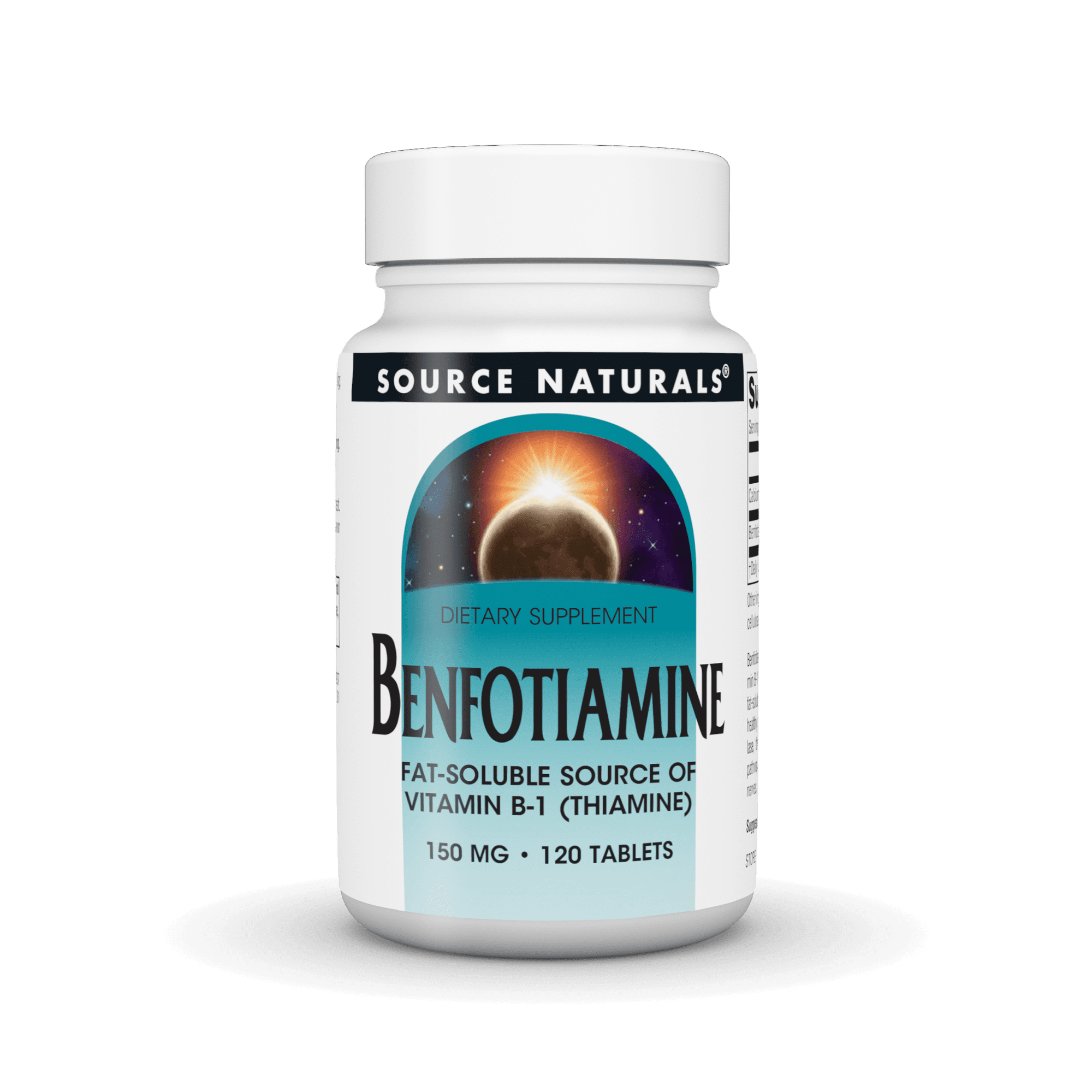 Source Naturals Benfotiamine, Fat Soluble Source of Vitamin B-1, 150 mg - 120 Tablets