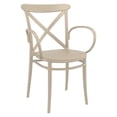 thumbnail image 3 of Compamia Cross XL Patio Dining Set with 4 Chairs Taupe, 3 of 4