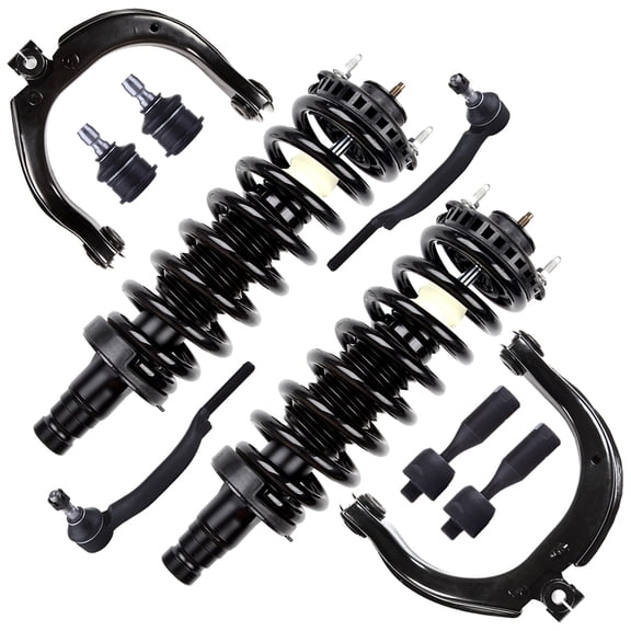 SCITOO Front Strut Spring Assembly Control Arm Ball Joint Tie Rod End Fit for 2002 2003 for Chevrolet Trailblazer 2002 2003 for GMC Envoy 2002 2003 for Oldsmobile Bravada