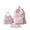 Pink, variant on Womens 3 Piece Backpack Set Large Capacity Casual Travel School Bookbag Back to School Backpack for Women