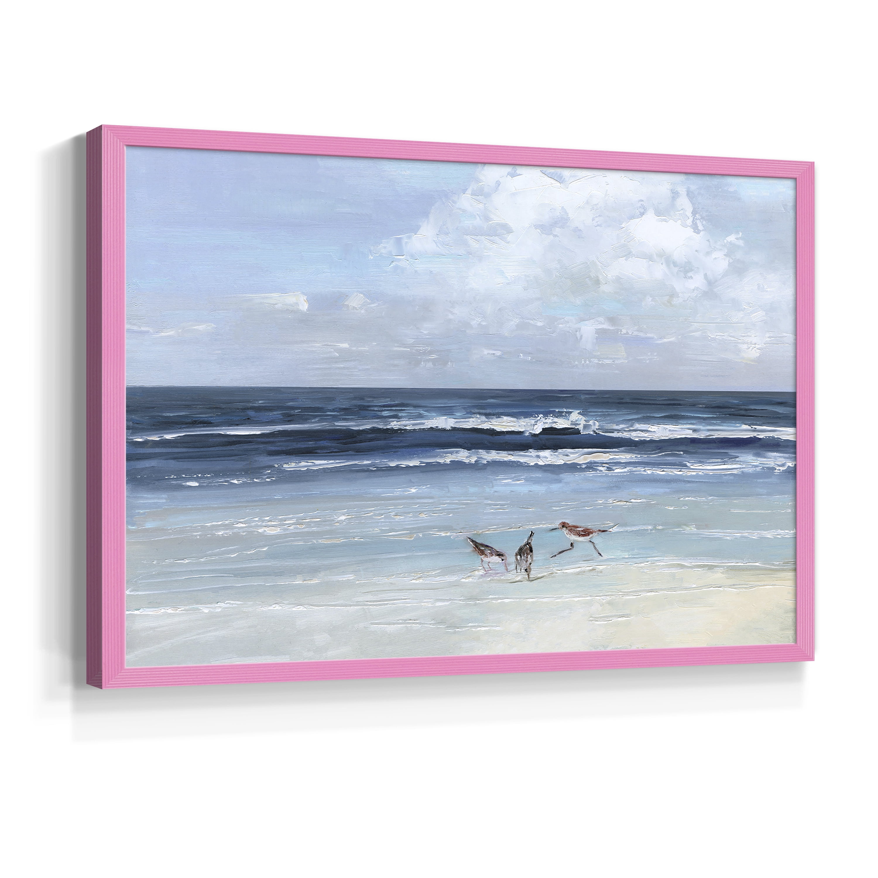 Beach Trio by Sally Swatland - Restickable Framed Giclée Print