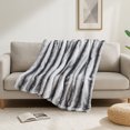 thumbnail image 2 of Cozylore Luxury Faux Fur Throw Blanket for Couch Super Thick Warm Fuzzy Blankets for Bedroom Living Room, 50" x 60", Black, 2 of 7