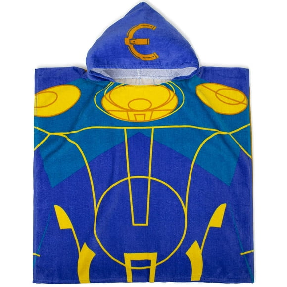 Jay Franco Marvel Eternals Ikaris Poncho à Capuche pour Bain/piscine/plage - Serviette en Coton Super Douce et Absorbante, Mesure 28 x 28 Pouces (Produit Officiel Marvel)