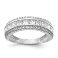thumbnail image 1 of 10k White Gold Cubic Zirconia Cz Ring, 1 of 9