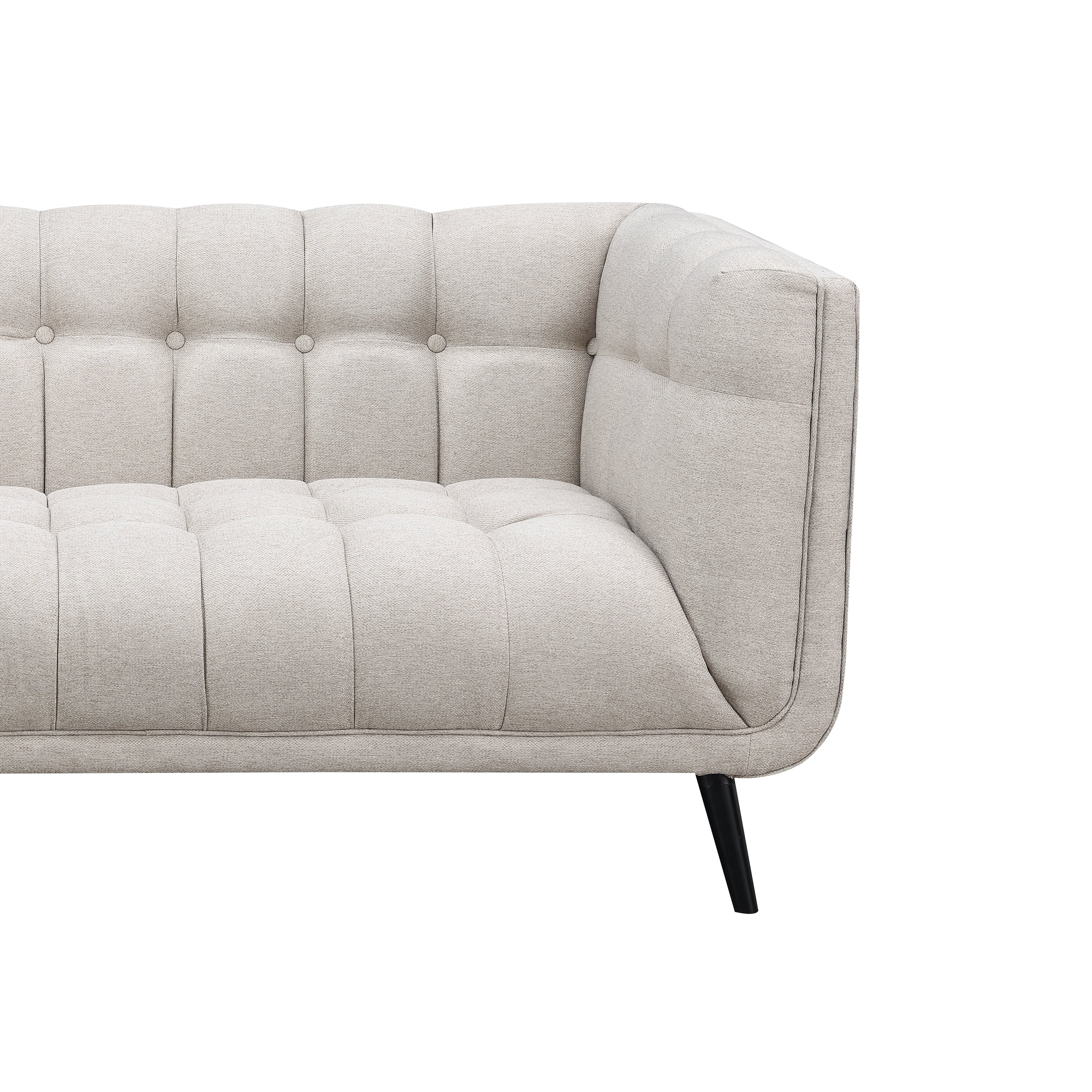 AC Pacific Mid-Century Modern Beige Living Room Sofa