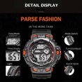 thumbnail image 5 of Mirar 1532A Reloj electrónico digital multifuncional para hombres, mujeres, esfera grande, reloj de pulsera unisex de moda con 50M Impermeable / Luminoso / Alarma / Semana / Visualización d 1 1, 5 of 5