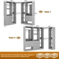 thumbnail image 3 of Homieasy Freestanding Closet System with 3 Sets, 87.2" Closet Organizer System with 5 Drawers & 4 Hanging Rods, Reversible L Shaped Walk-in Closets, Gray, 3 of 7