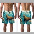 thumbnail image 3 of luoweisi Men's Beach Shorts Quick Dry Swim Trunks with Mesh Lining Sea Lion L, 3 of 5