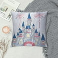 thumbnail image 2 of Personalizable Fairy Tale Theme Princess Decorative Pillow Throw Cover  Embroidery with Quote Live Your Dreams Girl Room Bed Nursery Decor Cinderella Castle, 2 of 5