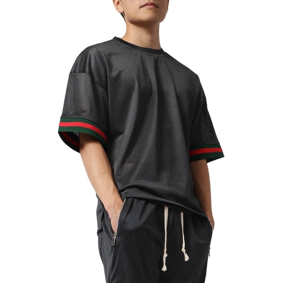 Ma Croix Mens Mesh Short Sleeve T-Shirt Crew Neck Tee Activewear