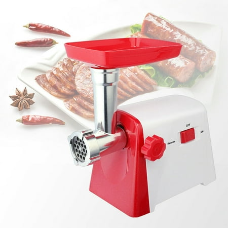 Electric Meat Grinder 1200 Watt Heavy Duty Sausage Stuffer Mincer with 4 Cutting Plates and Attachment Kit Tool for Homemade Ground Minced Beef, Meat