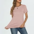 thumbnail image 7 of SUNBS T Shirts for Women Short Sleeve Crew Neck Plain Tee Casual Summer Top Women Blouses, 7 of 7